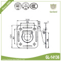 Steel Square Recessed Pan Fitting With D Ring